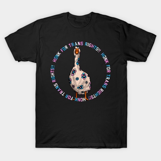 Honk For Trans Rights T-Shirt by Art by Veya